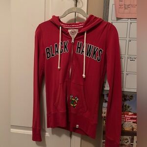 Blackhawks Red Zip-Up Hoodie